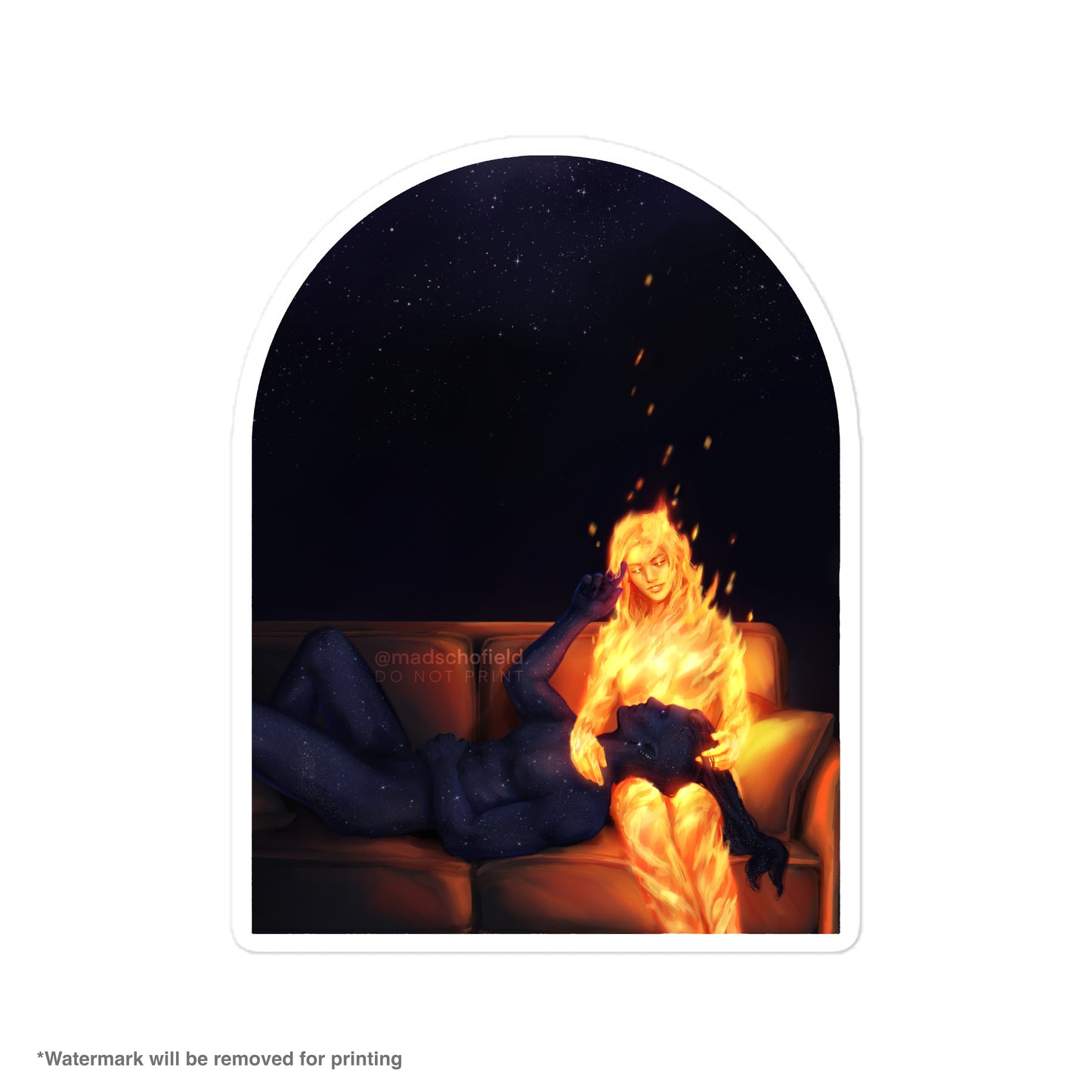 A Story for Night Kisscut Sticker