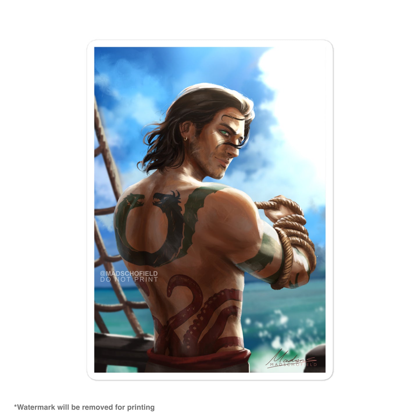 Beware the Kraken Sticker