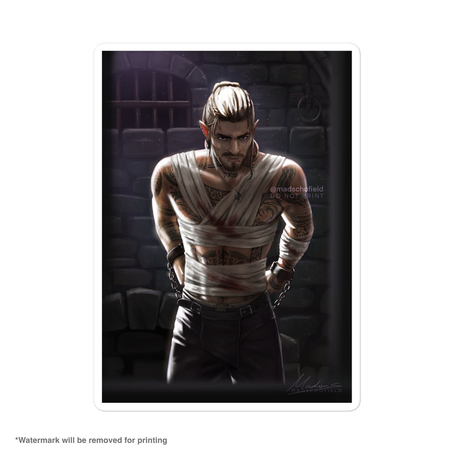 Lock and Key Sticker