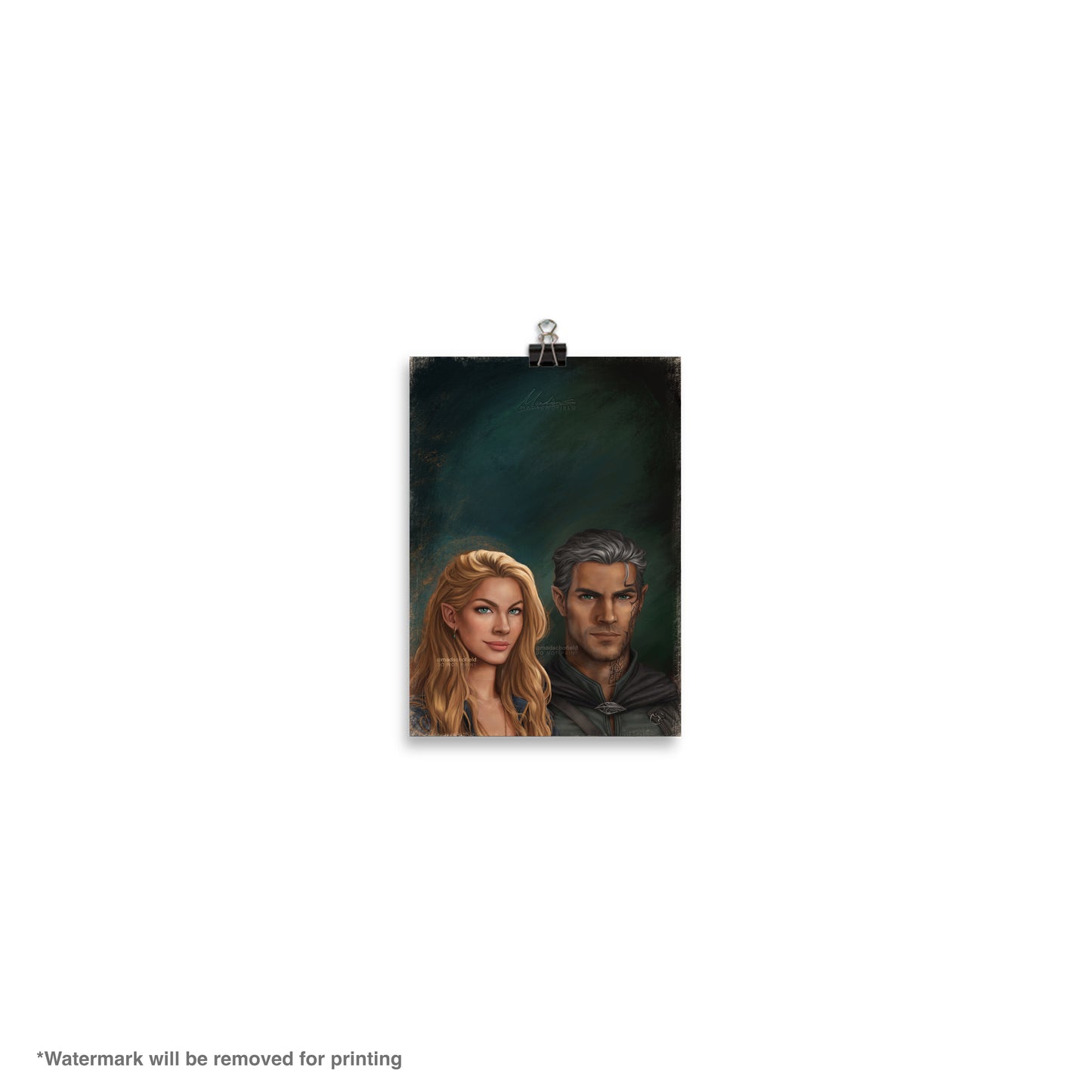 Rowan and Aelin Couple Portrait | Poster