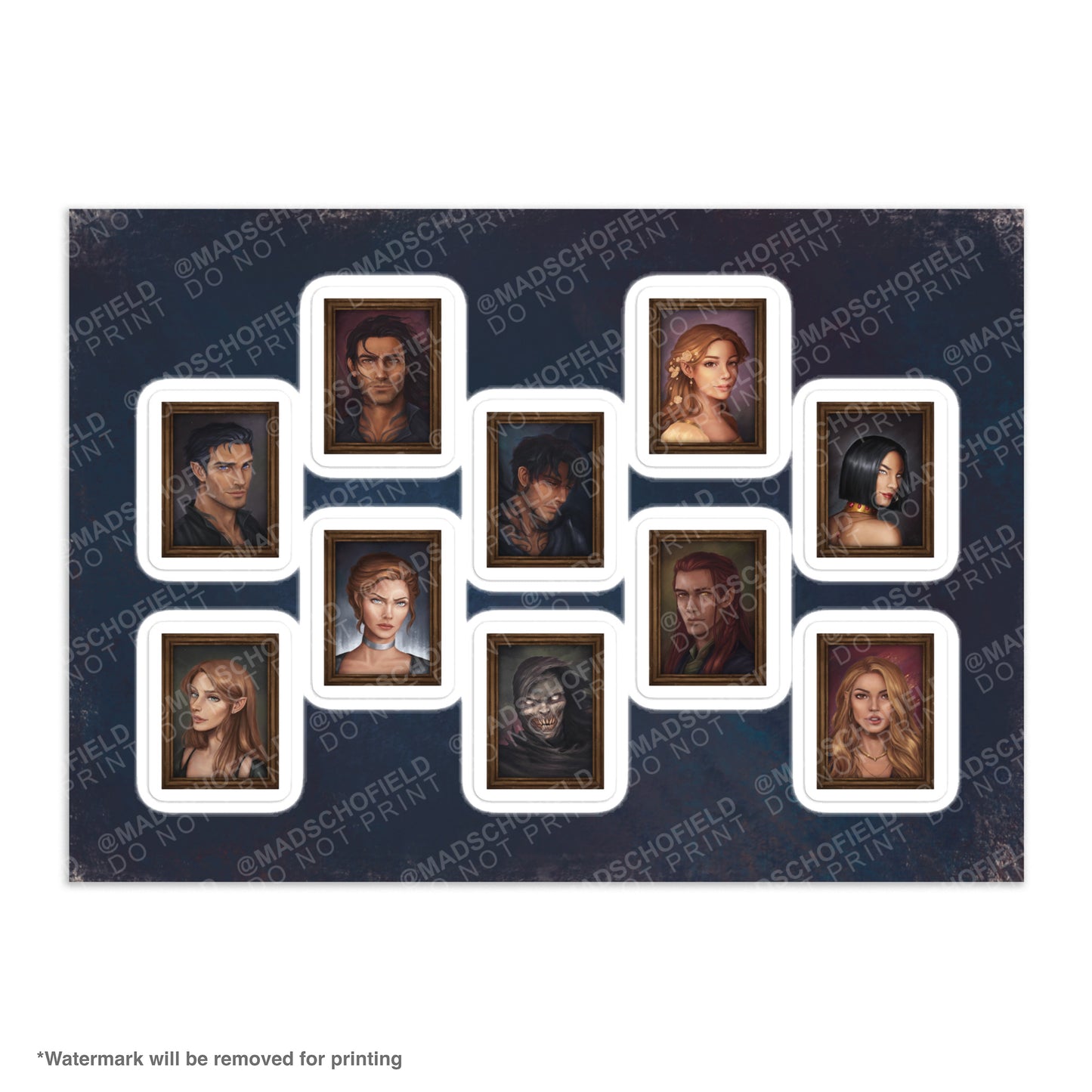 Portrait Paintings | Sticker sheet