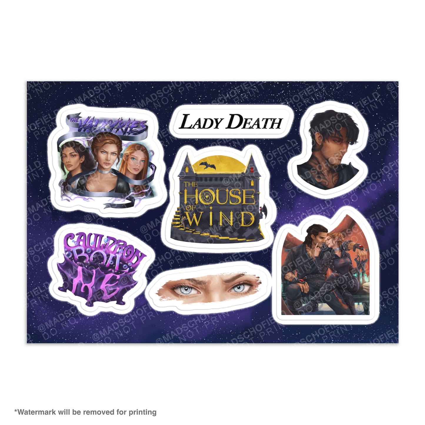 Silver Flames | Sticker sheet