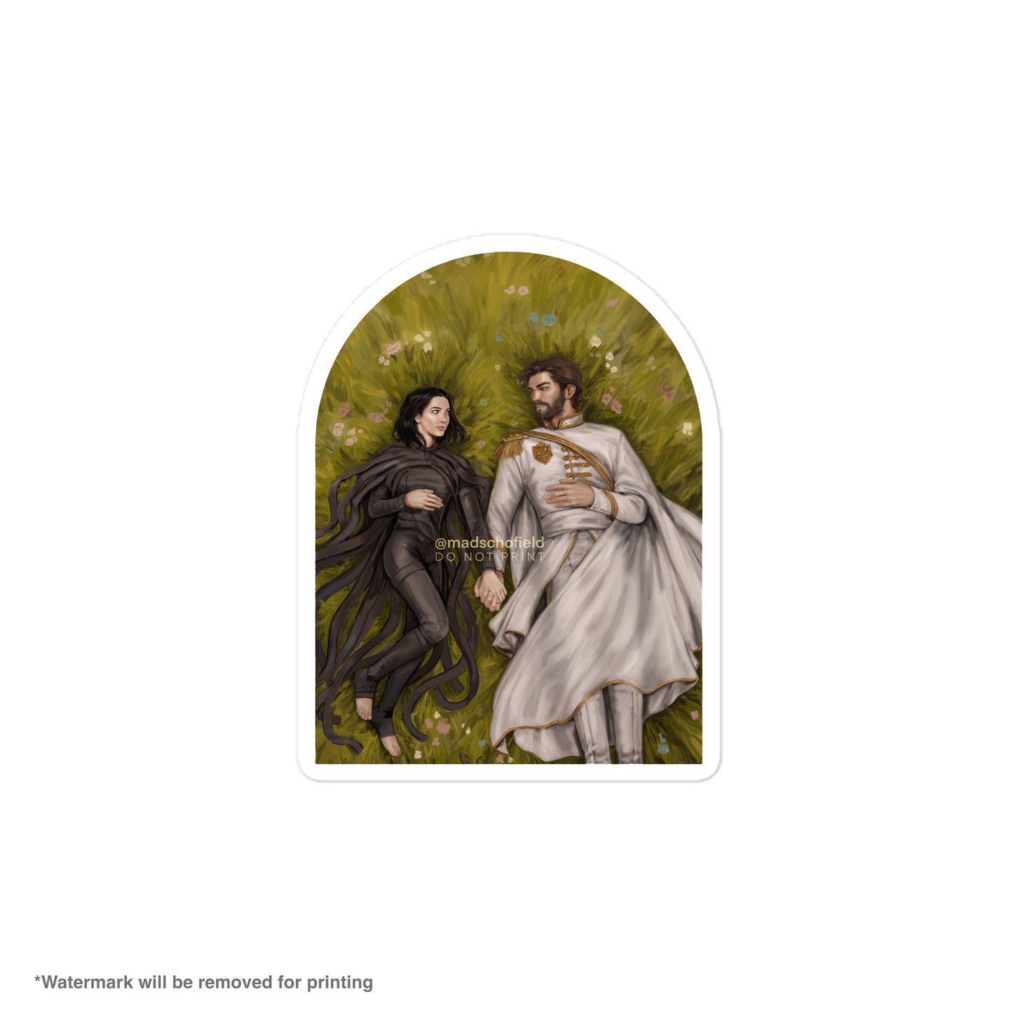 Venture Among Flowers Sticker