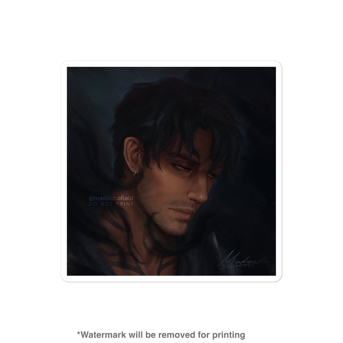 Azriel Portrait Sticker