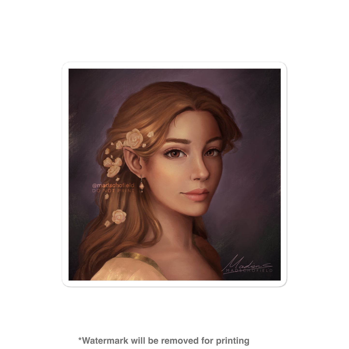 Elain Portrait Sticker