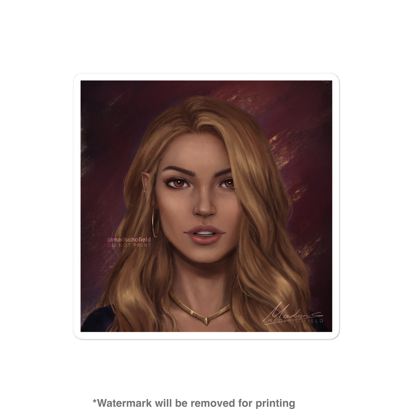 Morrigan Portrait Sticker