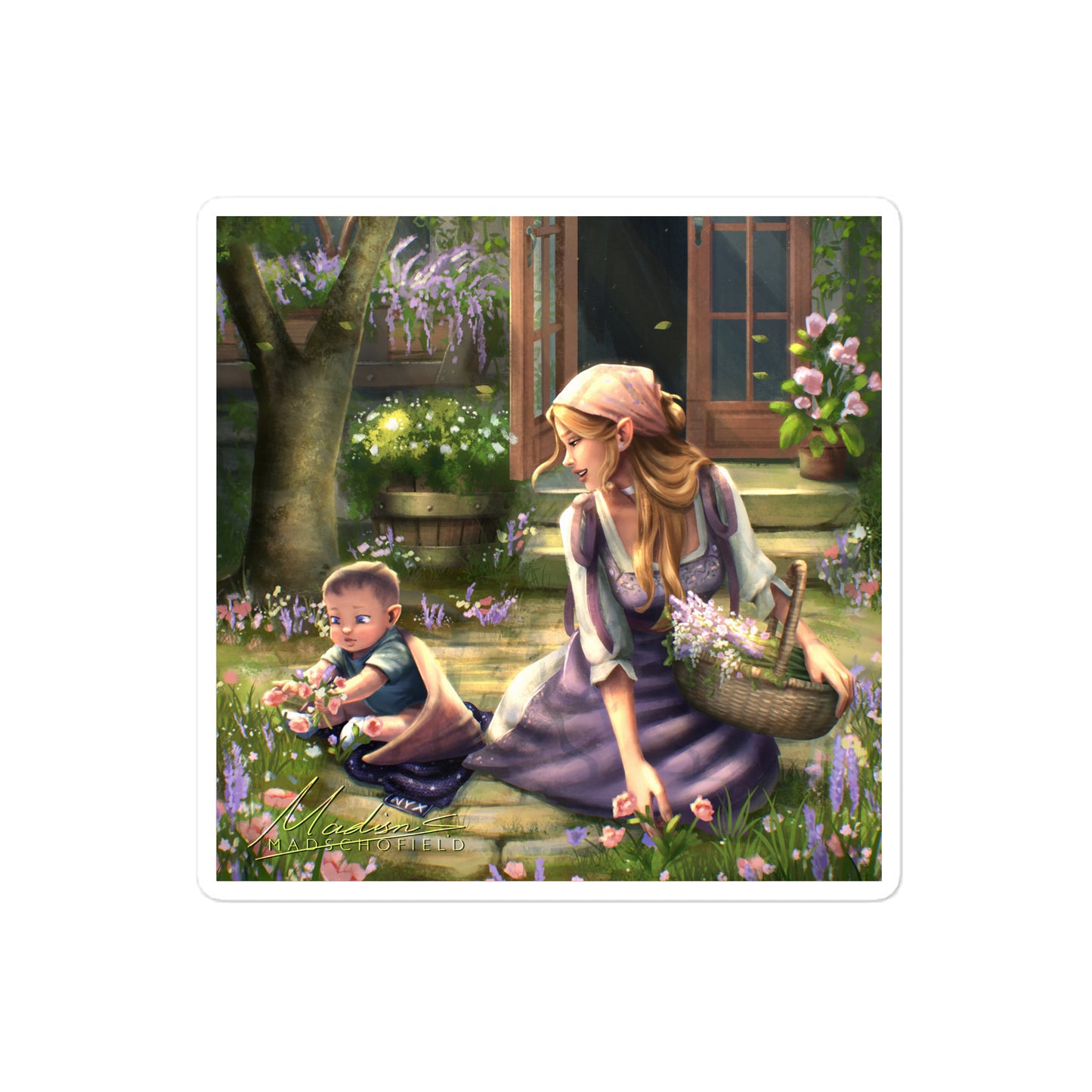 Night Blossoms Sticker