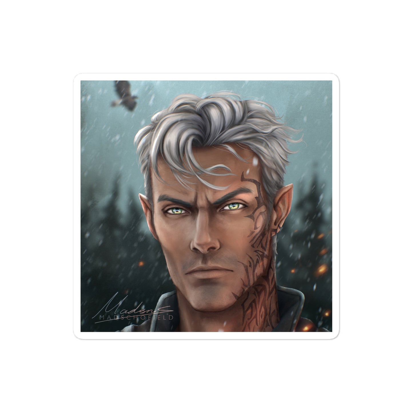 The King of Pine and Snow Sticker