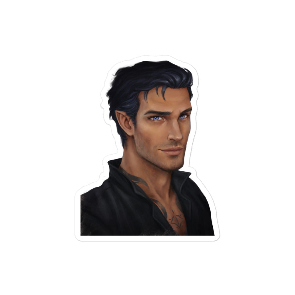 Rhysand Portrait Kisscut Sticker
