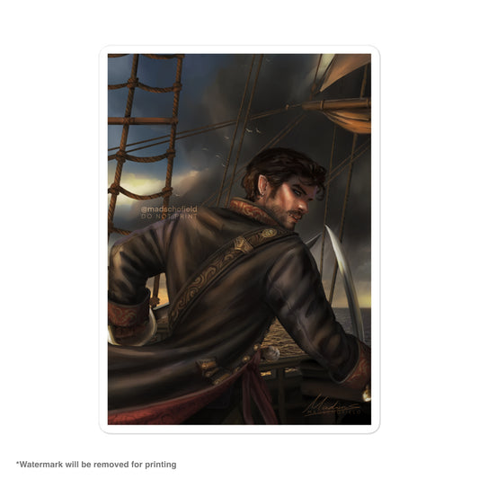 Captain Red-Hand Sticker