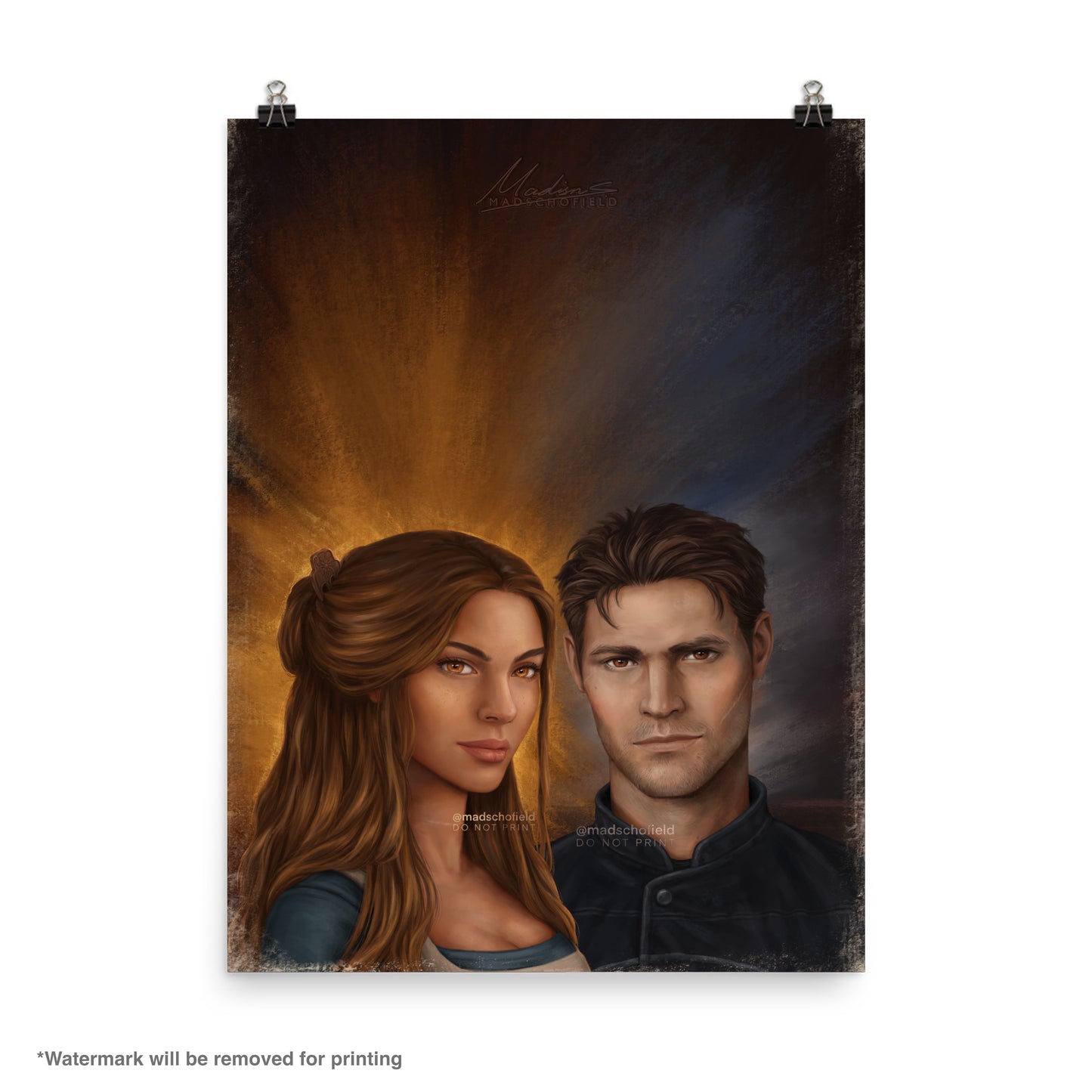 Chaol and Yrene Couple Portrait | Poster
