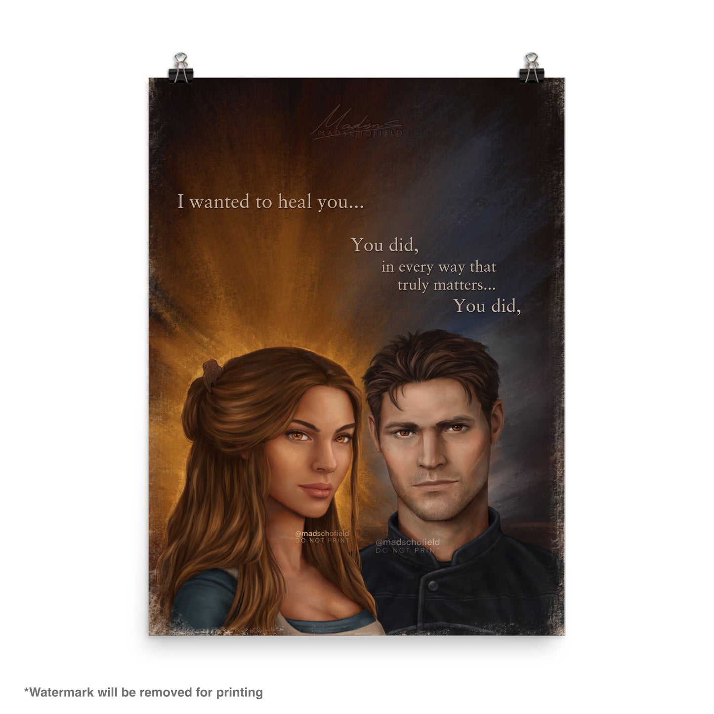 Chaol and Yrene Couple Portrait | Poster