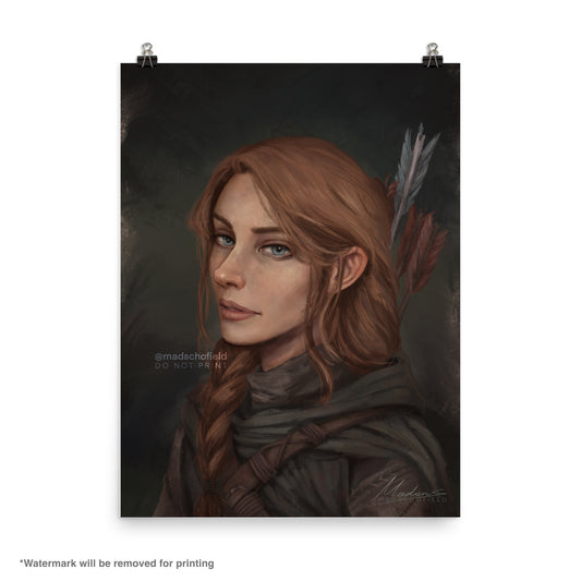 Feyre Human Portrait | Poster