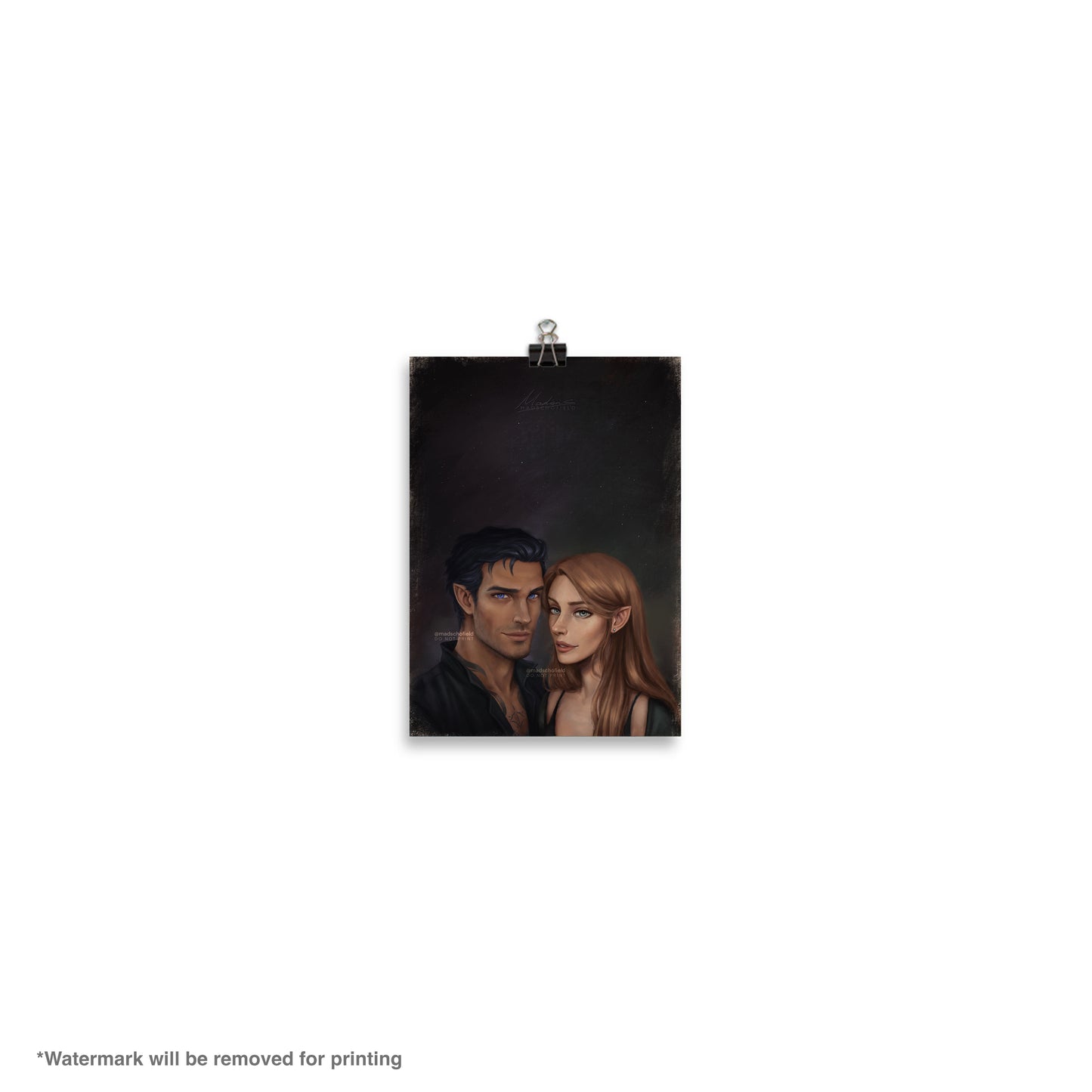Feyre and Rhysand Couple Portrait | Poster
