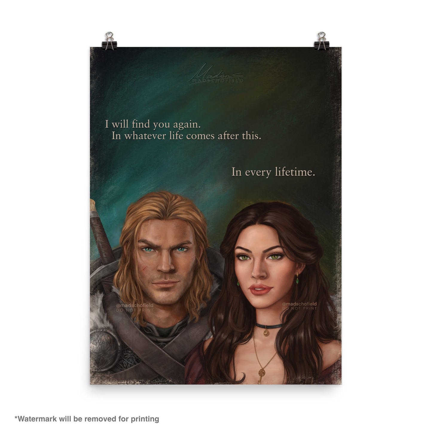 Lysandra and Aedion Couple Portrait | Poster