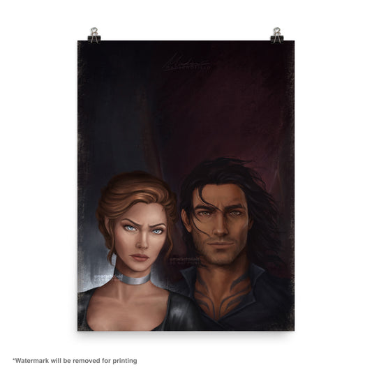 Nesta and Cassian Couple Portrait | Poster
