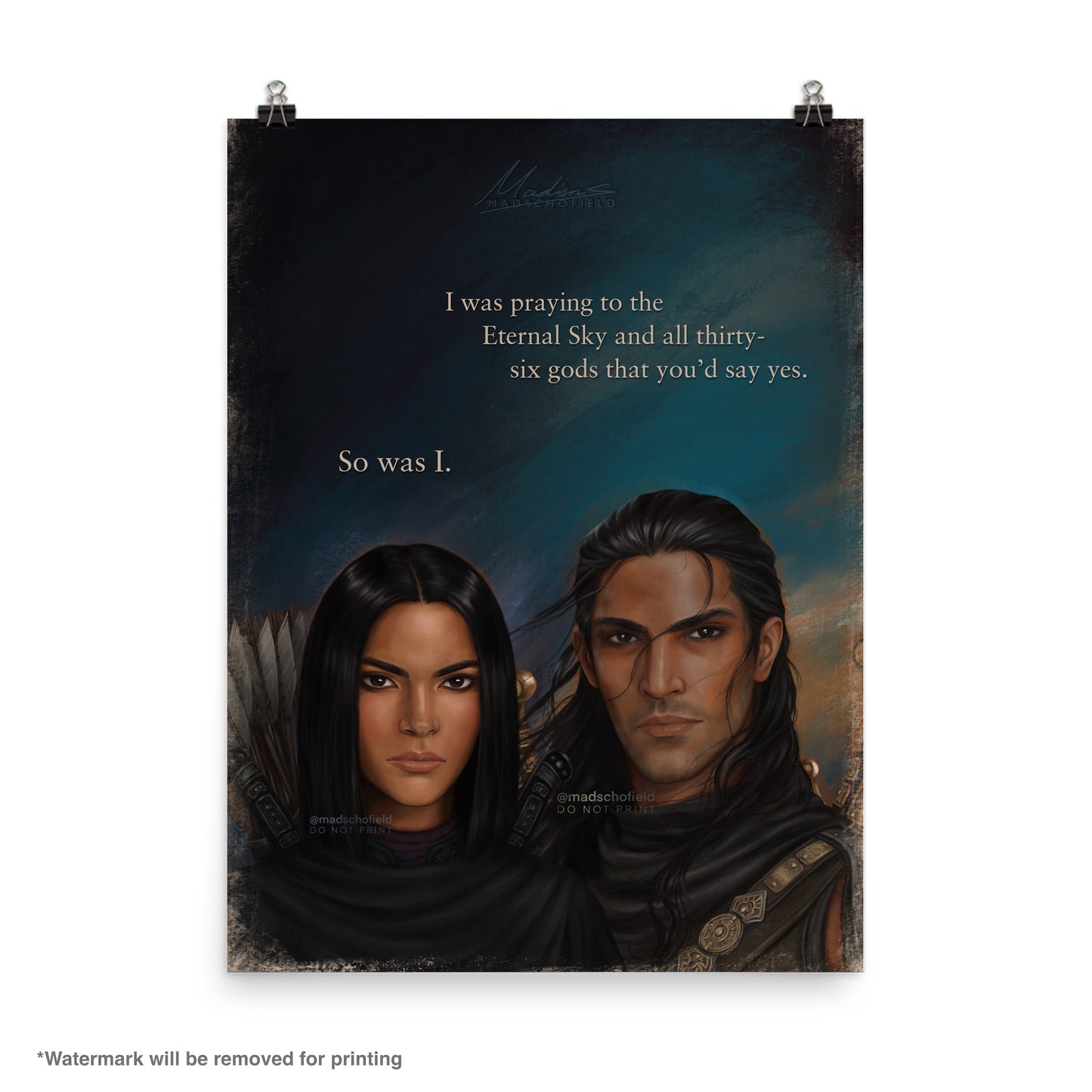 Nesryn and Sartaq Couple Portrait | Poster