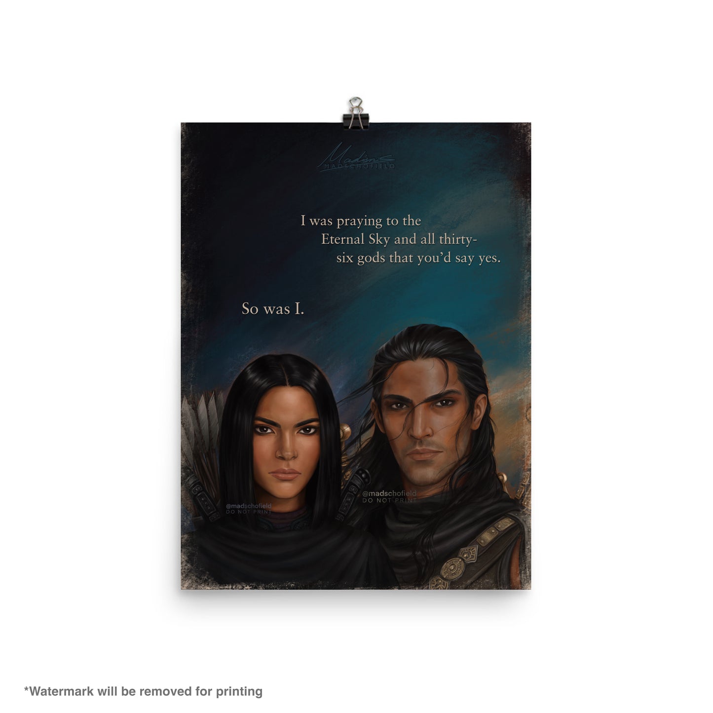 Nesryn and Sartaq Couple Portrait | Poster