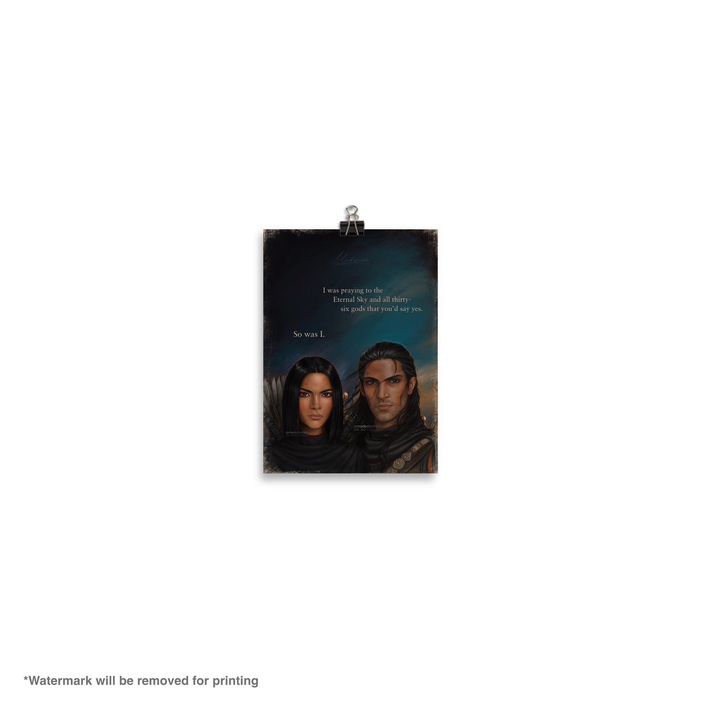 Nesryn and Sartaq Couple Portrait | Poster