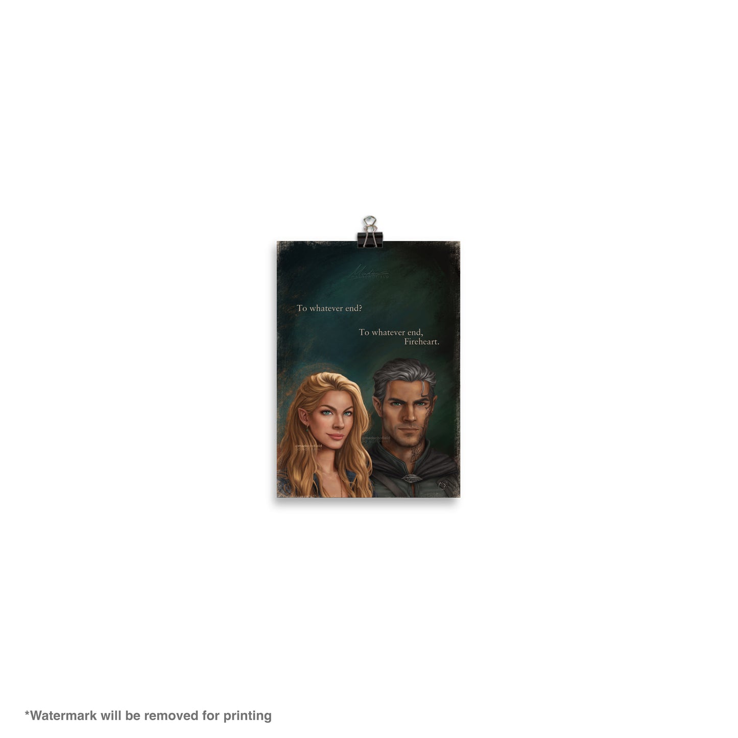 Rowan and Aelin Couple Portrait | Poster