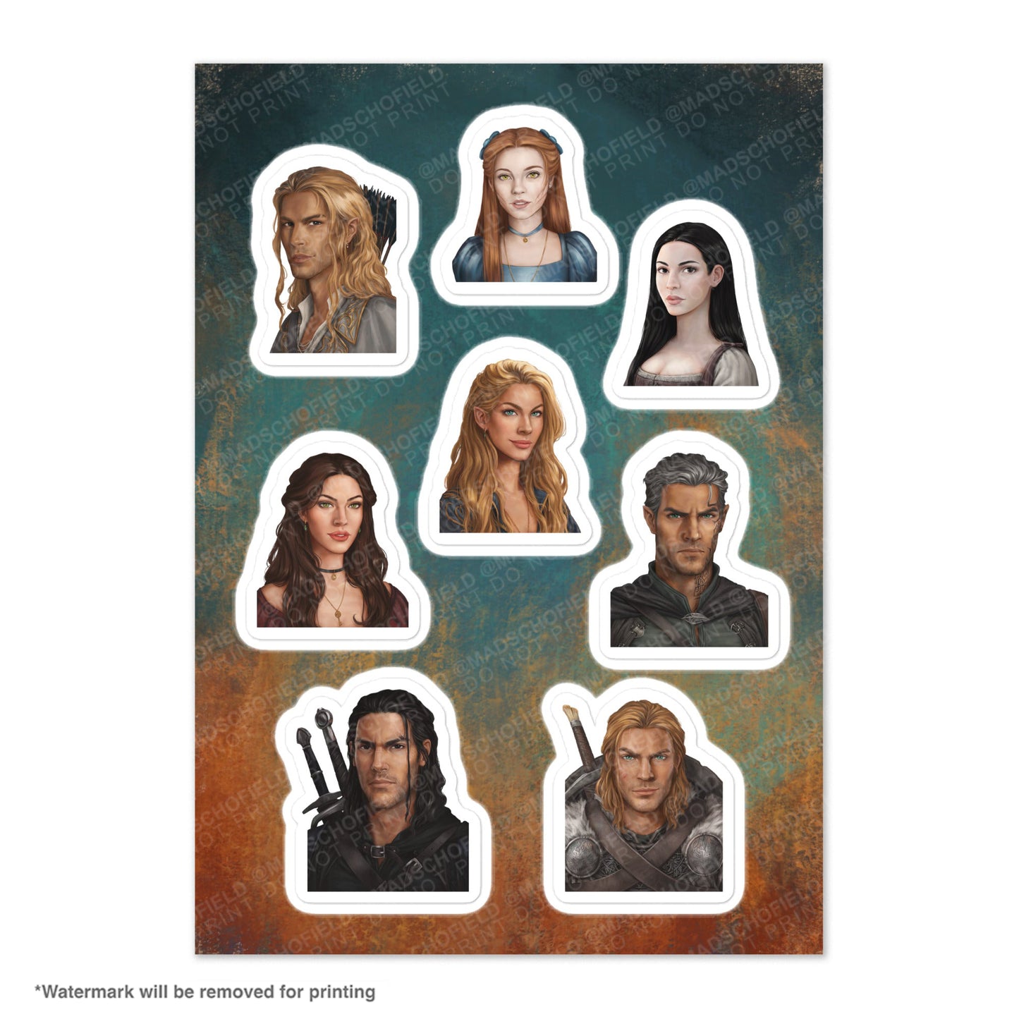 Aelin's Court | Sticker sheet