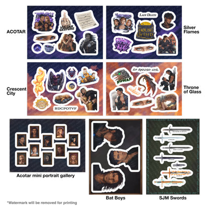 Mystery pack of 3 SJM Sticker Sheets (Limited stock)