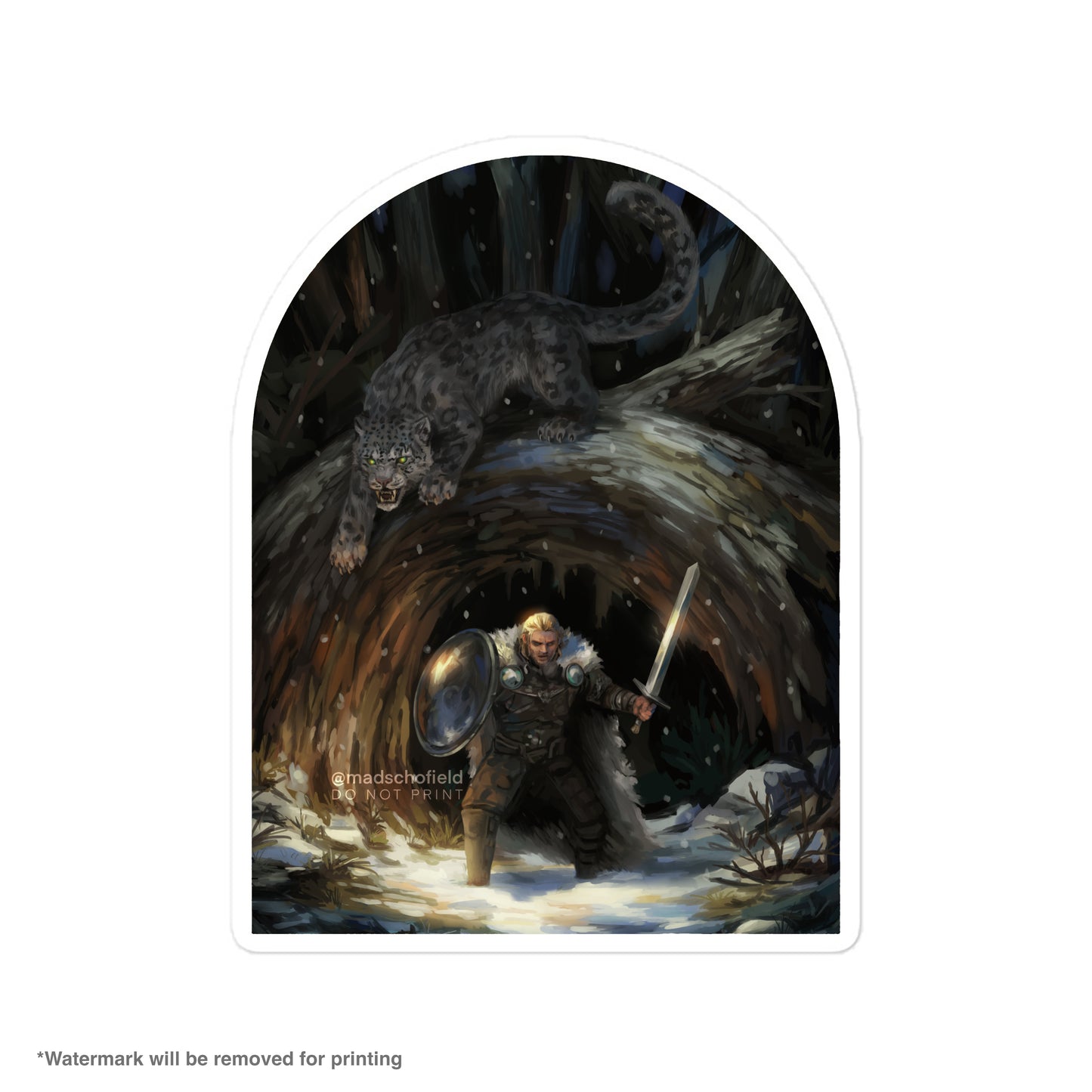 The Wolf and the Ghost Sticker