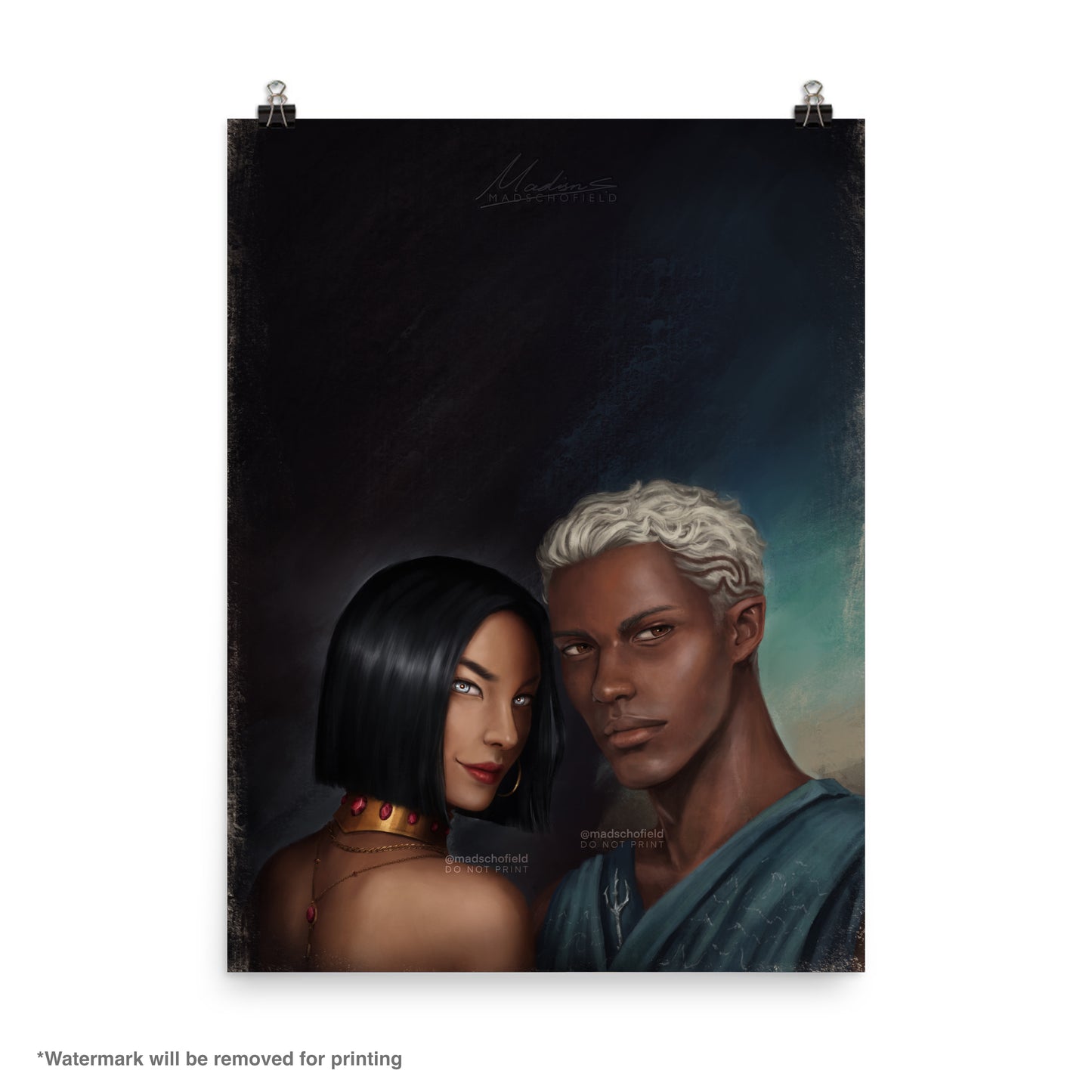 Amren and Varian Couple Portrait | Poster