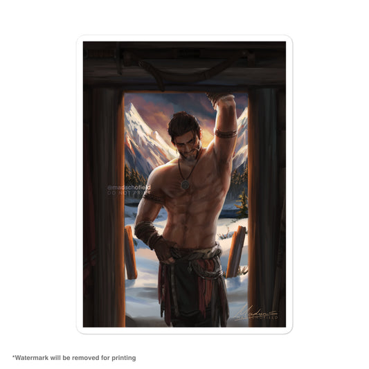 Werebear at the Door Sticker