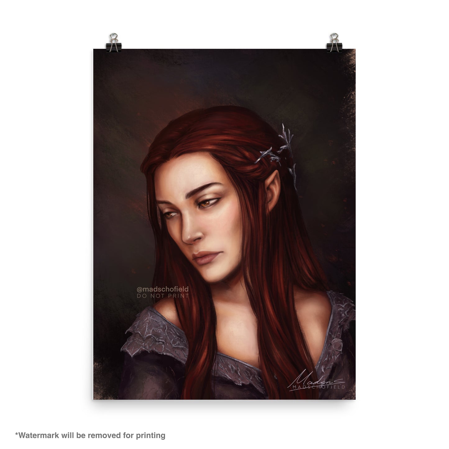 Lady of Autumn Portrait | Poster