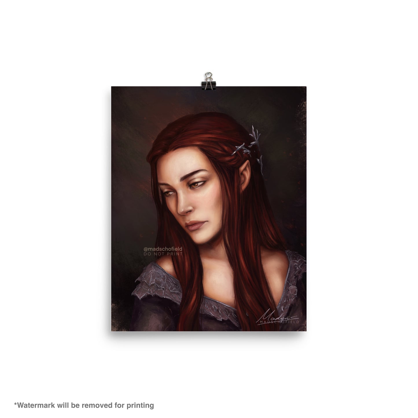 Lady of Autumn Portrait | Poster